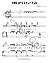 This One's for You piano sheet music cover